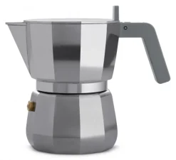 - Espresso kaffemaskine - 3 kopper - Grå aluminium^Alessi Clearance