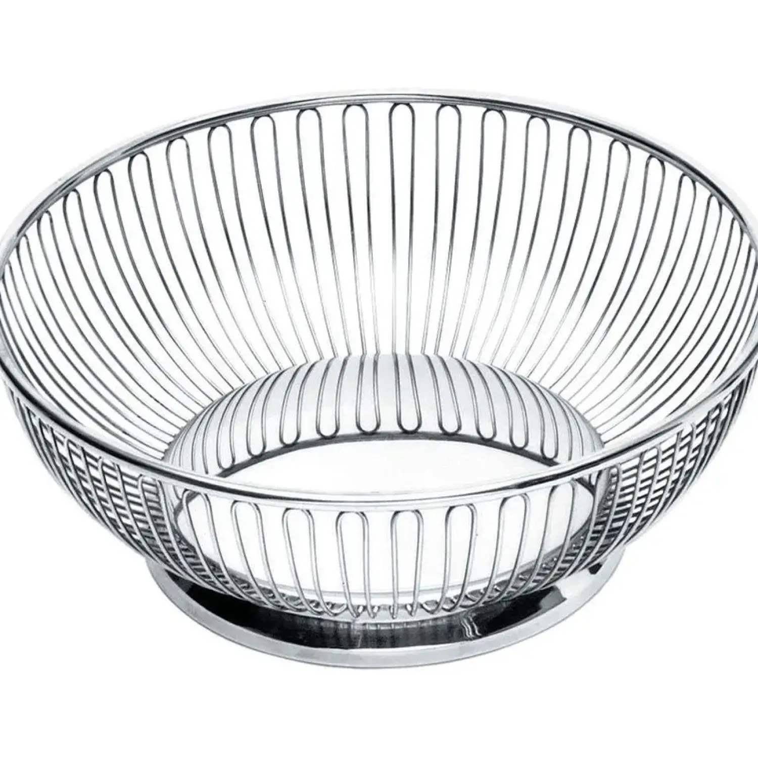 - rund basket i poleret stål - Frugtskål Ø15 cm^Alessi Discount