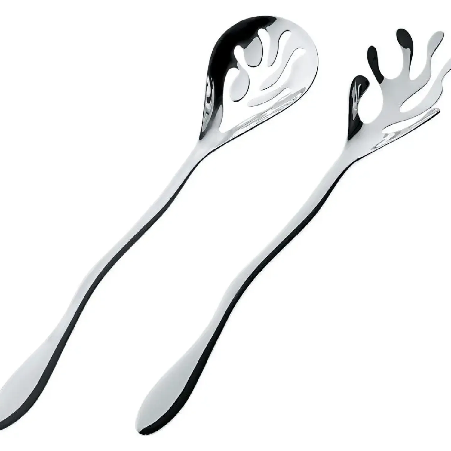 - Salatbestik - Mediterraneo - Rustfrit stål - Organisk design*Alessi Discount