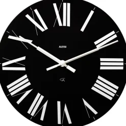 - vægur fra - Sort med hvide tal - Ø36 cm^Alessi Outlet