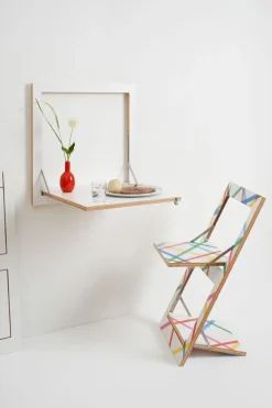 Fläpps - Væghængt skrivebord - foldbart, Sort 60x60 cm*Ambivalenz Discount