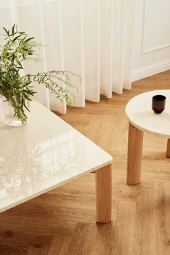 - Evoke Coffee Table - Eg/Marmor - Ø55 cm^Andersen Furniture