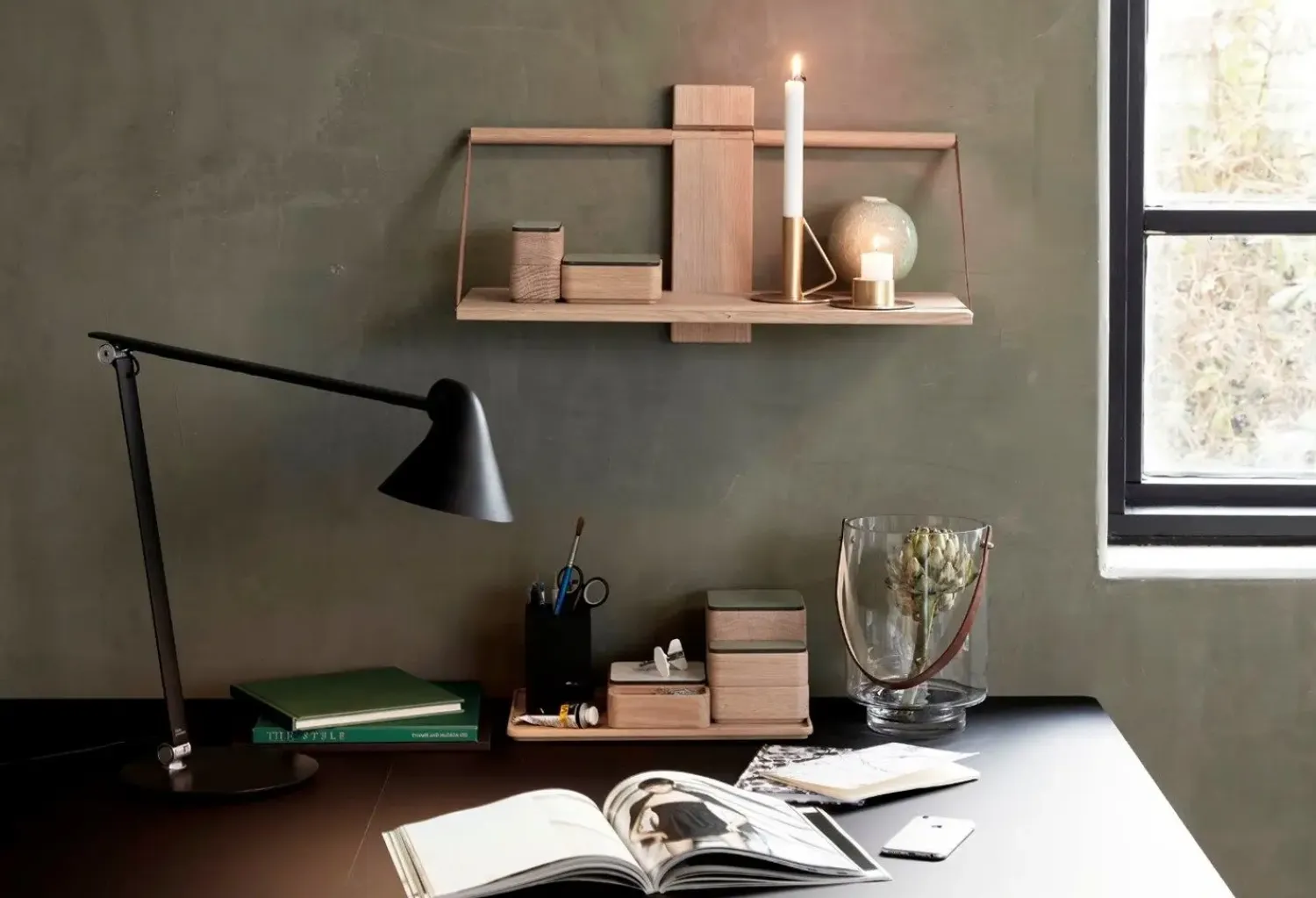 Andersen Furniture - Hylde - Shelf Wood Wall - EG - 60x25xH32 cm^ Discount