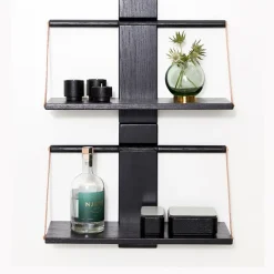 - Shelf Wood Wall - Sort - 45x20xH32 cm*Andersen Furniture Online