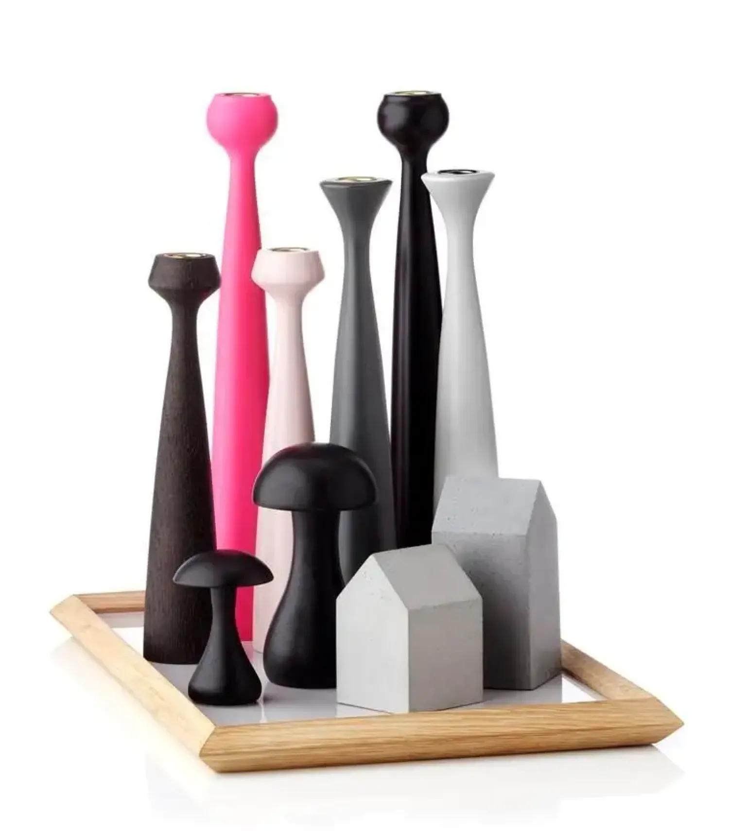 - Lysestage - Blossom Tulip - Cool grey/grå - H:33,5 cm*Applicata Hot