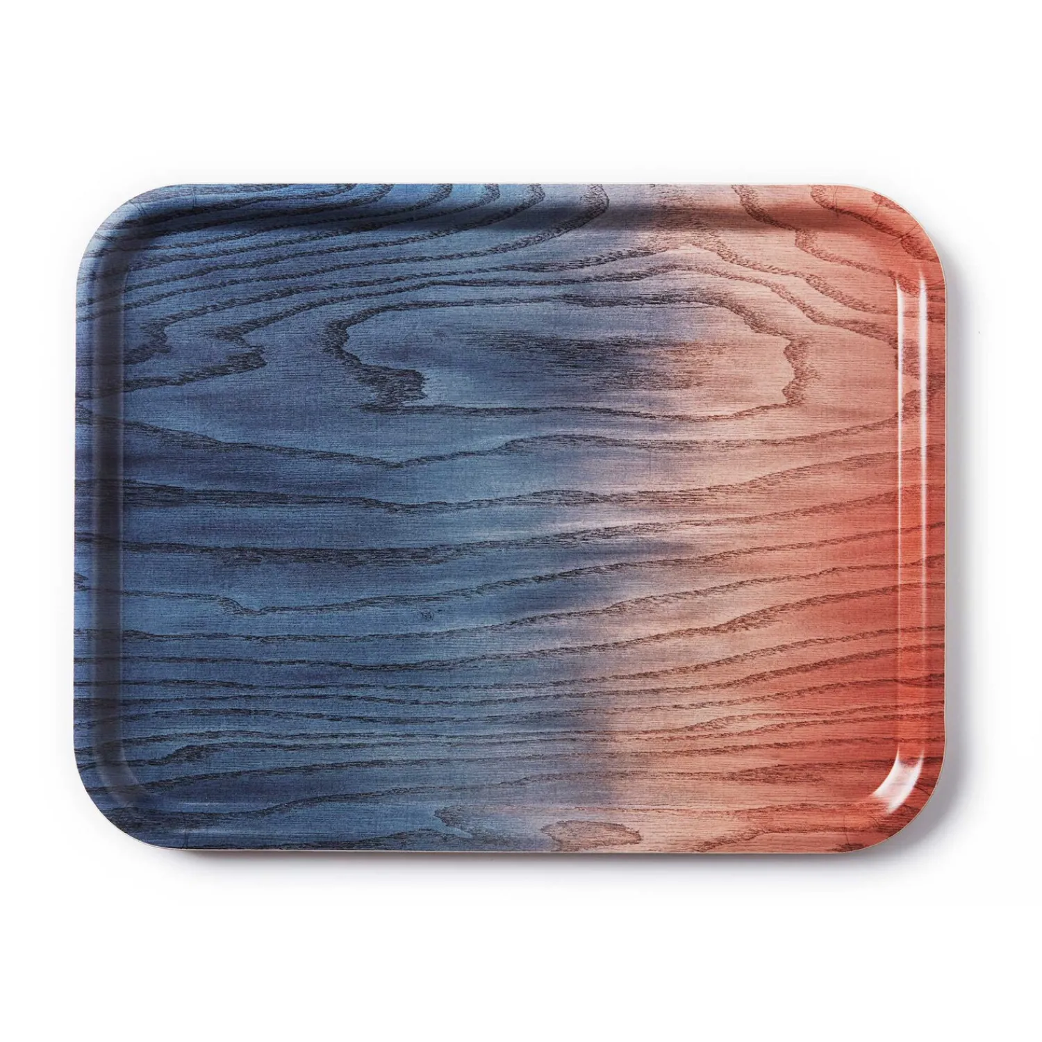 - Tribute to Wood Tray - Bakke i str. L - Blå - 43x33 cm*Applicata Outlet