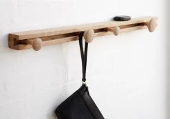 knagerække med 4 knager - Track - 60 cm - Eg^Applicata Outlet