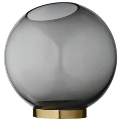 AYTM - Globe vase/krukke med fod - large - sort/messing* Sale