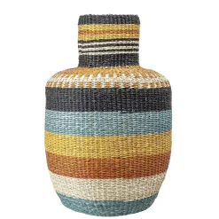 Blommingville - kurv i multifarvet flet - Højde 55 cm^Bloomingville Clearance