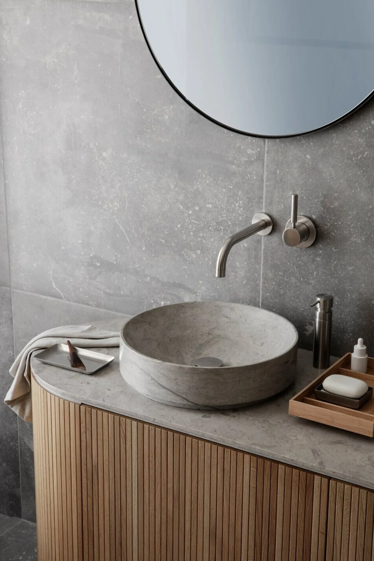 - Guest Hand Towel - Satellite Melange - 34 x 40 cm - KISHO -*Blomus Online