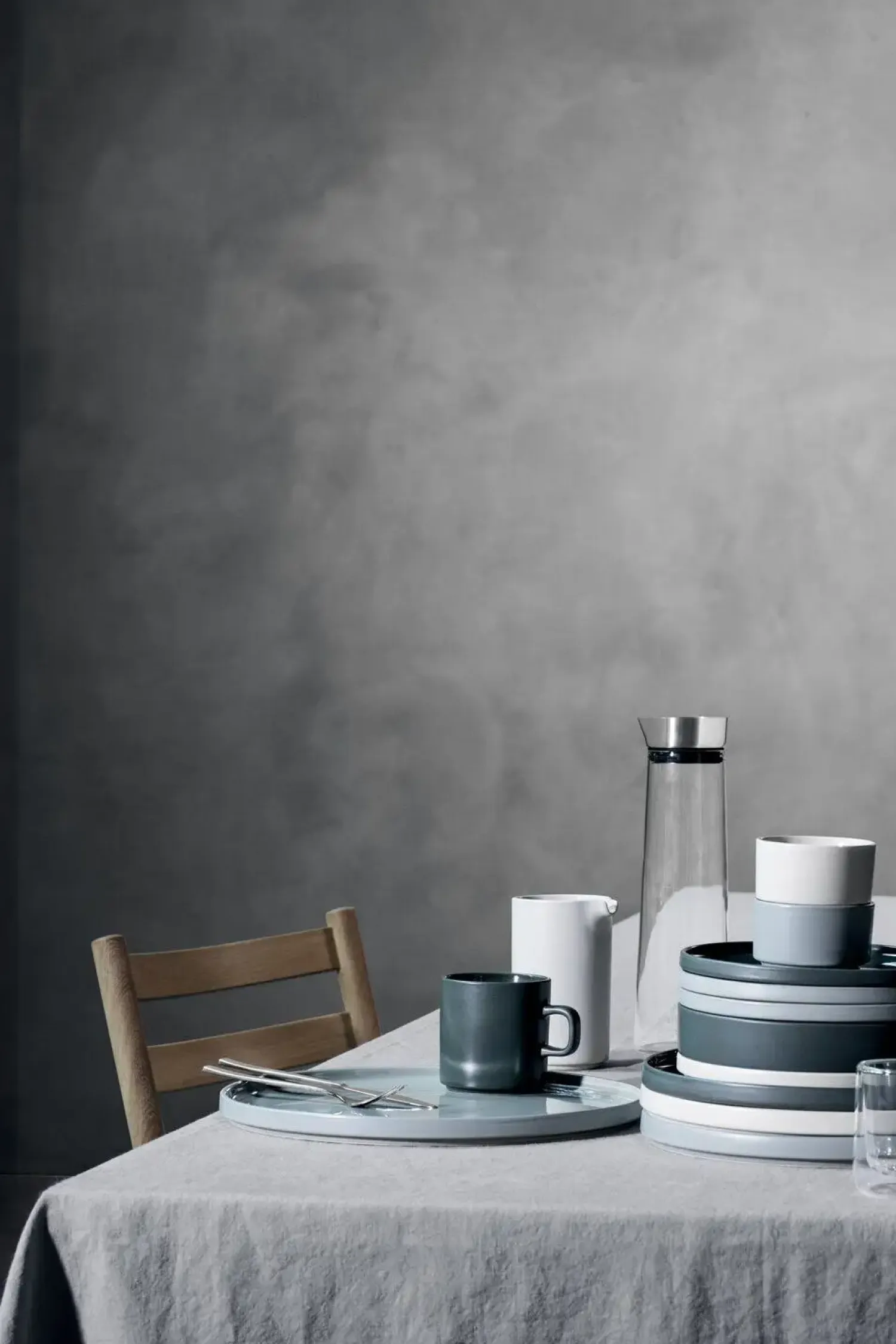 - Karaffel - med låg i børstet stål^Blomus Outlet