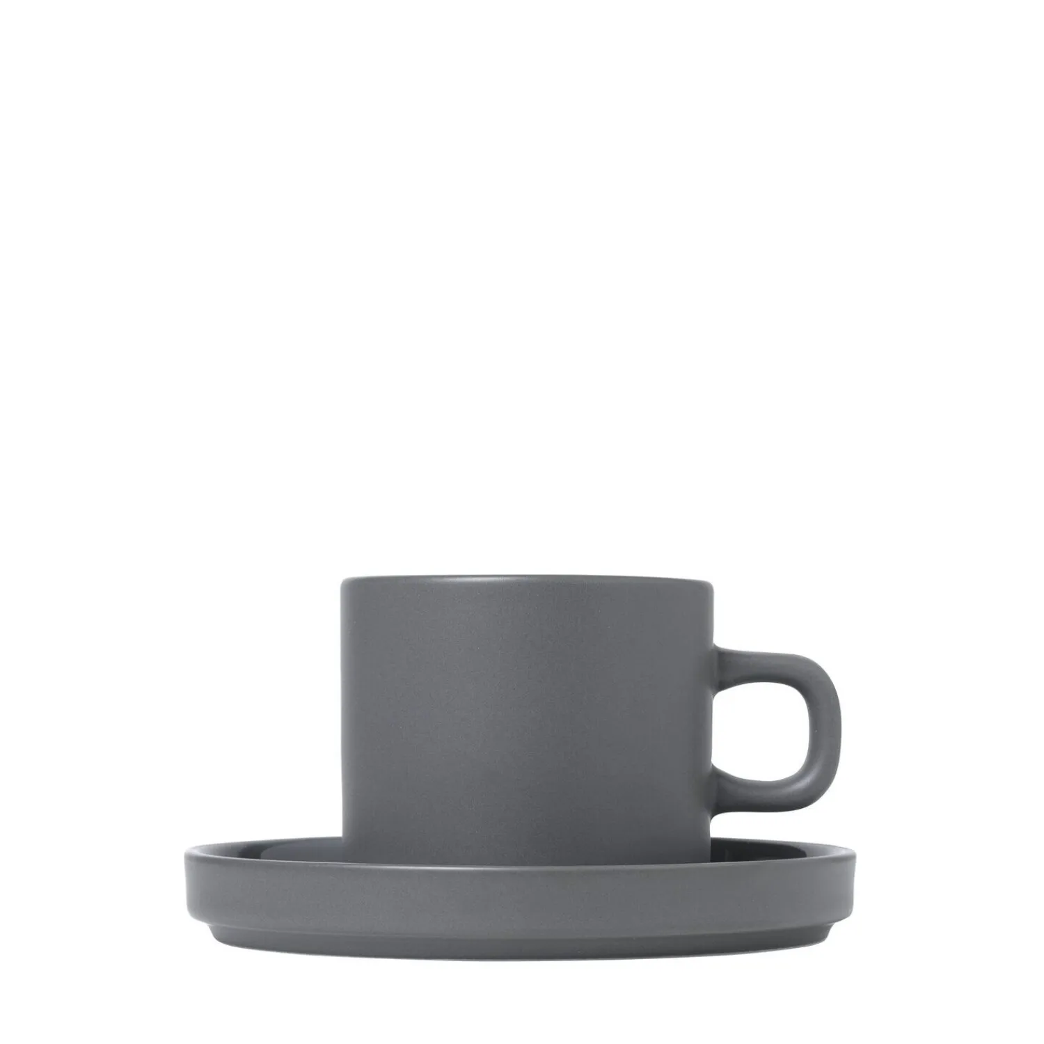 - Set of 2 Coffee Cups, 4 pcs. - Pewter - PILAR*Blomus Outlet