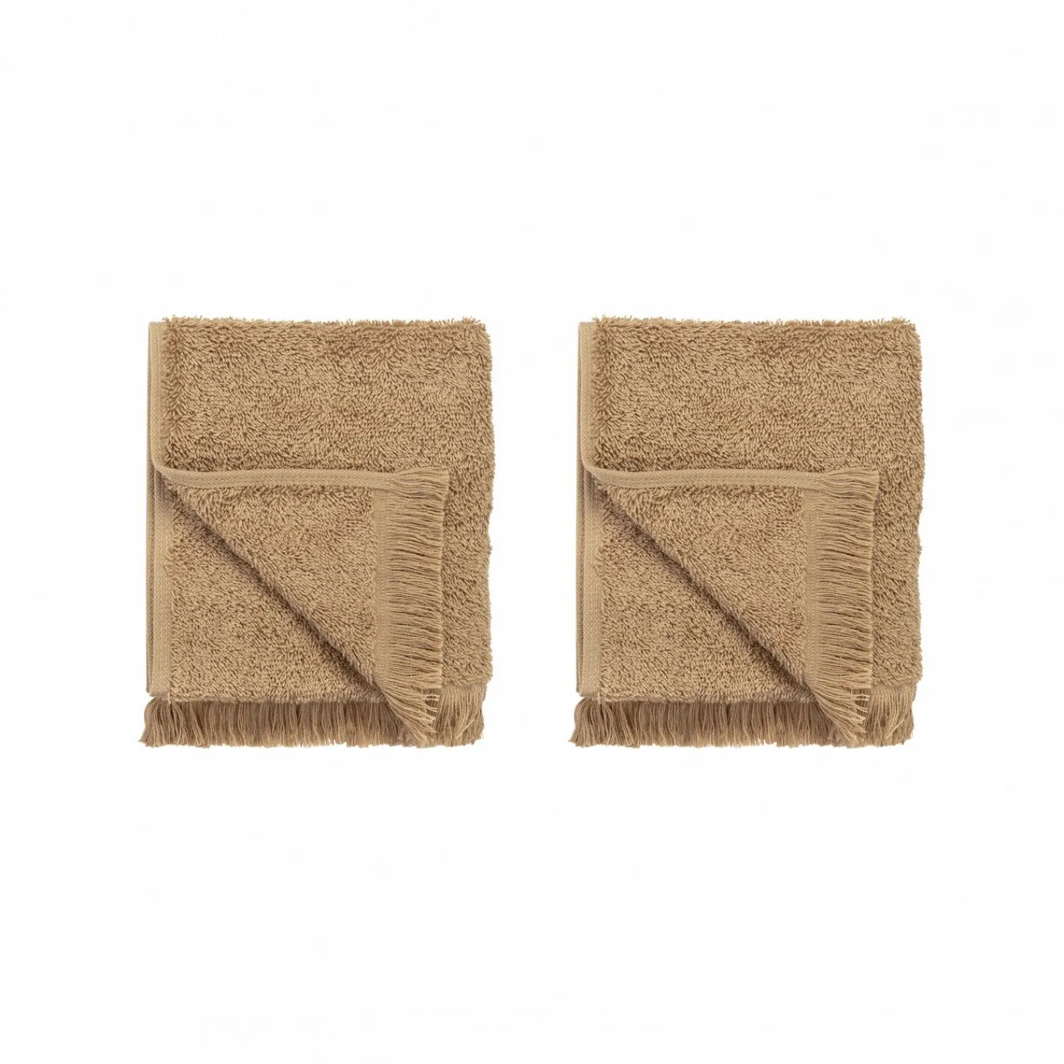 - Set of 2 Guest Hand Towels - Tan - FRINO^Blomus New
