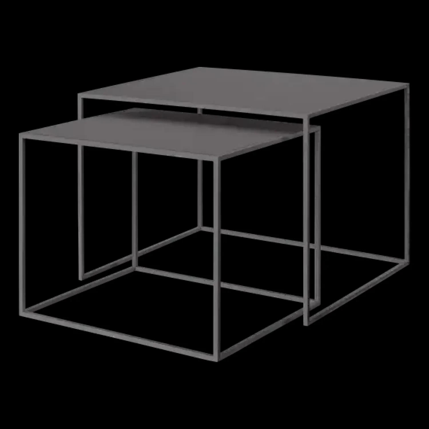 - Set of 2 Side Tables - FERA - Steel Gray*Blomus