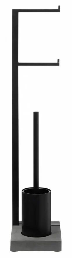 - Toilet Paper Holder and Brush - Black - MENOTO^Blomus Clearance