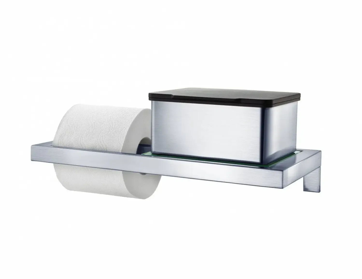 - Toilet Paper Holder with glass shelf - matt - MENOTO*Blomus Online