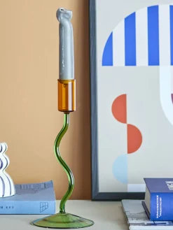 - Ada Lysestage, Grøn, Glas*Bloomingville Sale