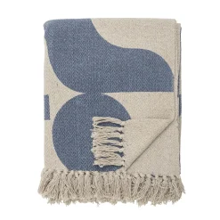 - Agno Plaid, Blå, Genanvendt Bomuld^Bloomingville