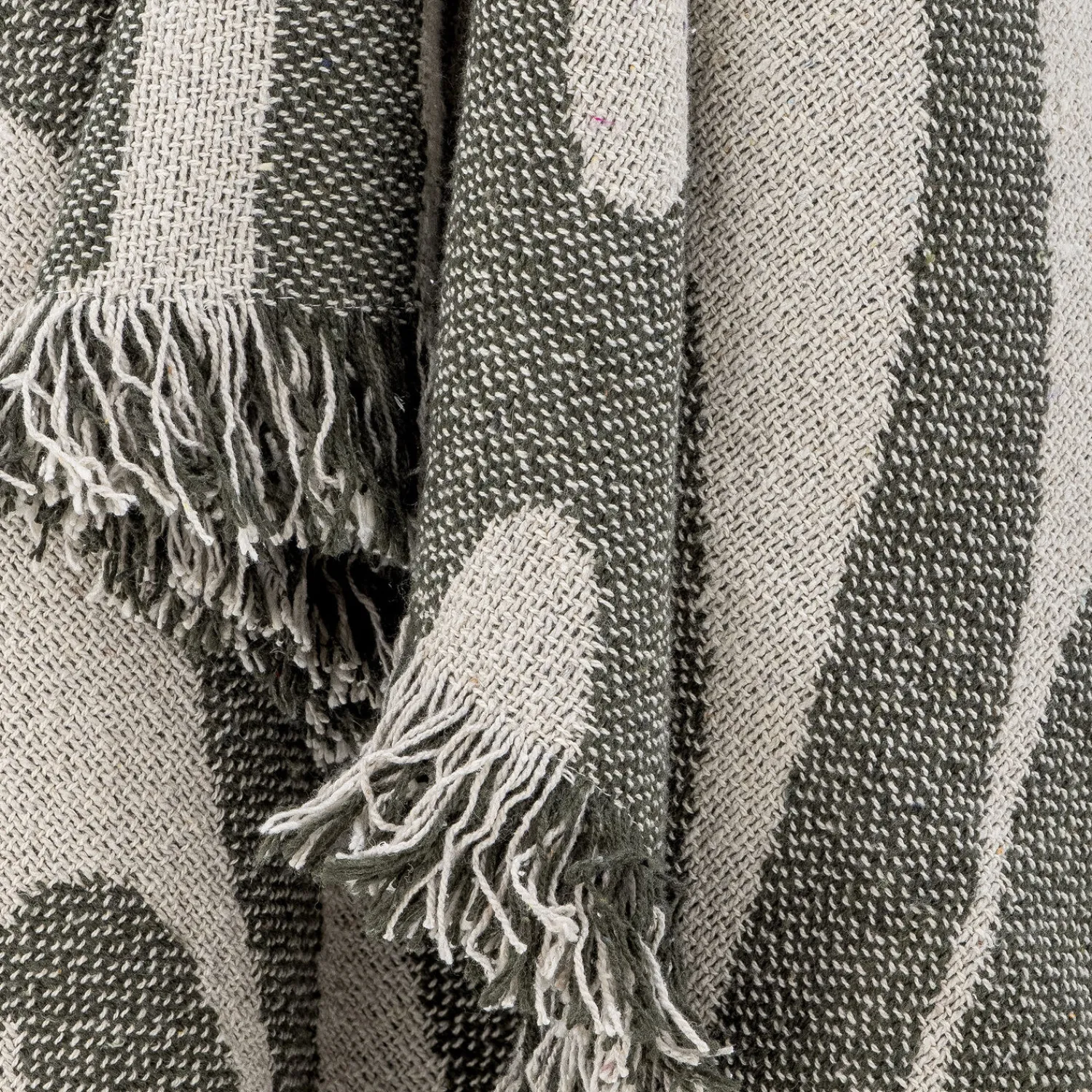 - Alk Plaid, Grøn, Genanvendt Bomuld*Bloomingville Hot