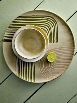 - Amica Serveringsfad, Rosa, Stentøj*Bloomingville New