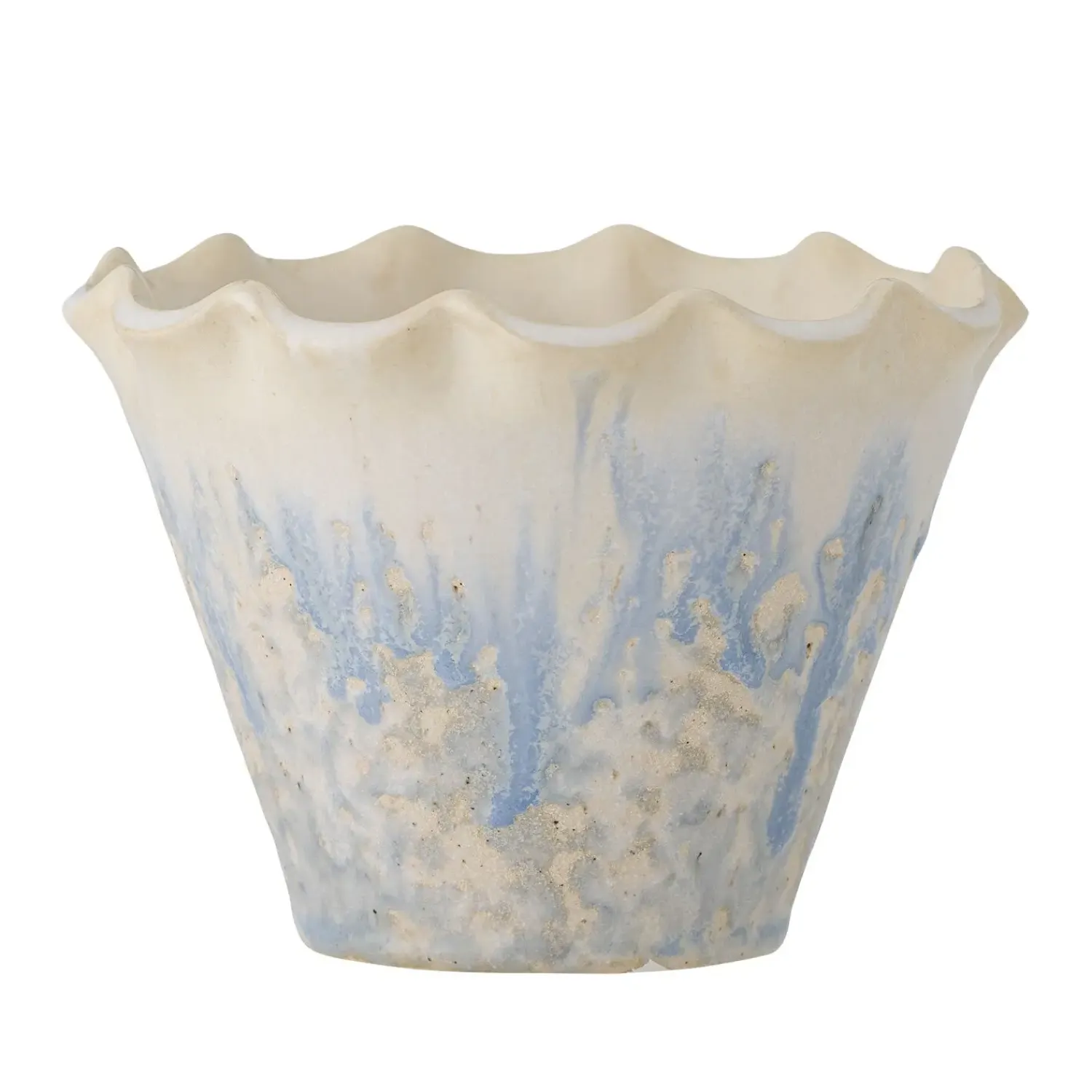 - Bertha Urtepotteskjuler, Blå, Stentøj^Bloomingville