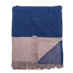 - Cadeo Plaid, Blå, Genanvendt Bomuld*Bloomingville Clearance