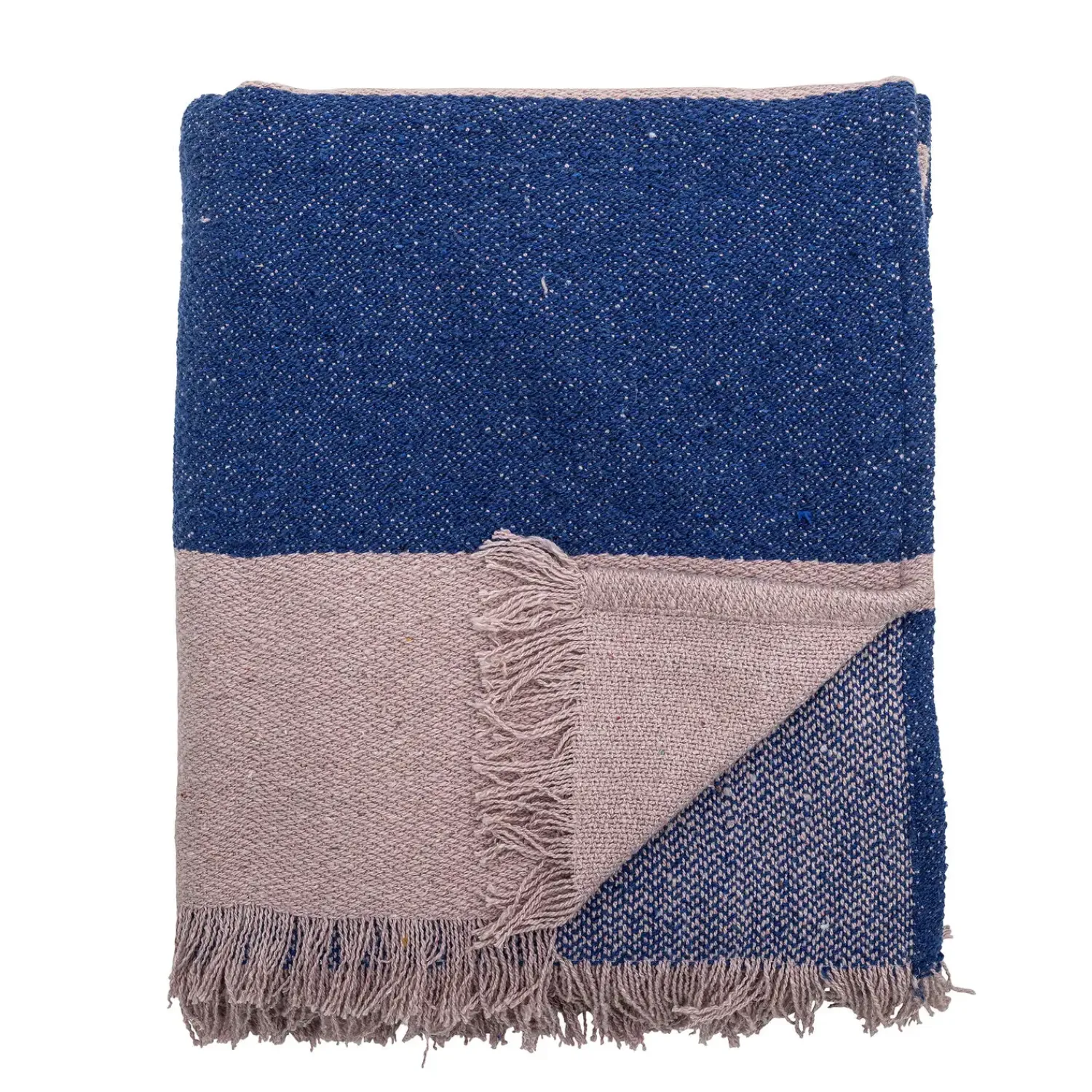 - Cadeo Plaid, Blå, Genanvendt Bomuld*Bloomingville Clearance