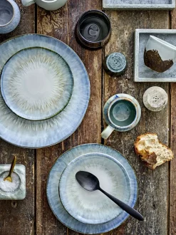 - Calen Tallerken, Blå, Stentøj*Bloomingville Discount