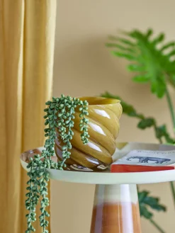 - Callo Urtepotteskjuler / Vase, Gul, Glas, 17x15 cm^Bloomingville Discount