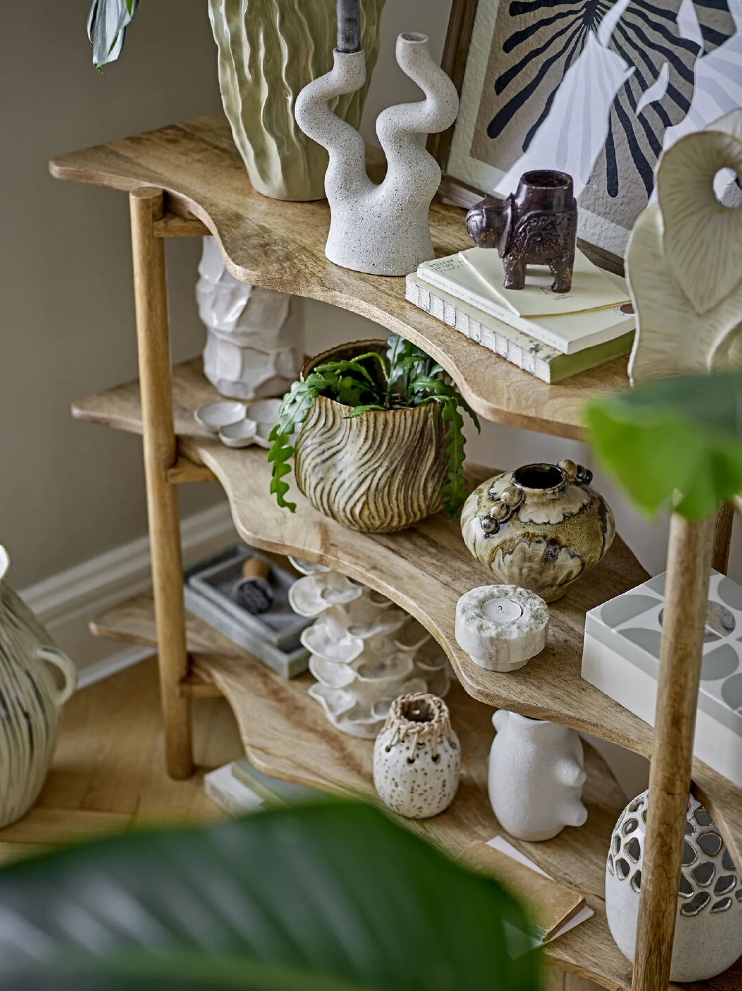 - Dua Urtepotteskjuler, Grøn, Stentøj*Bloomingville Outlet