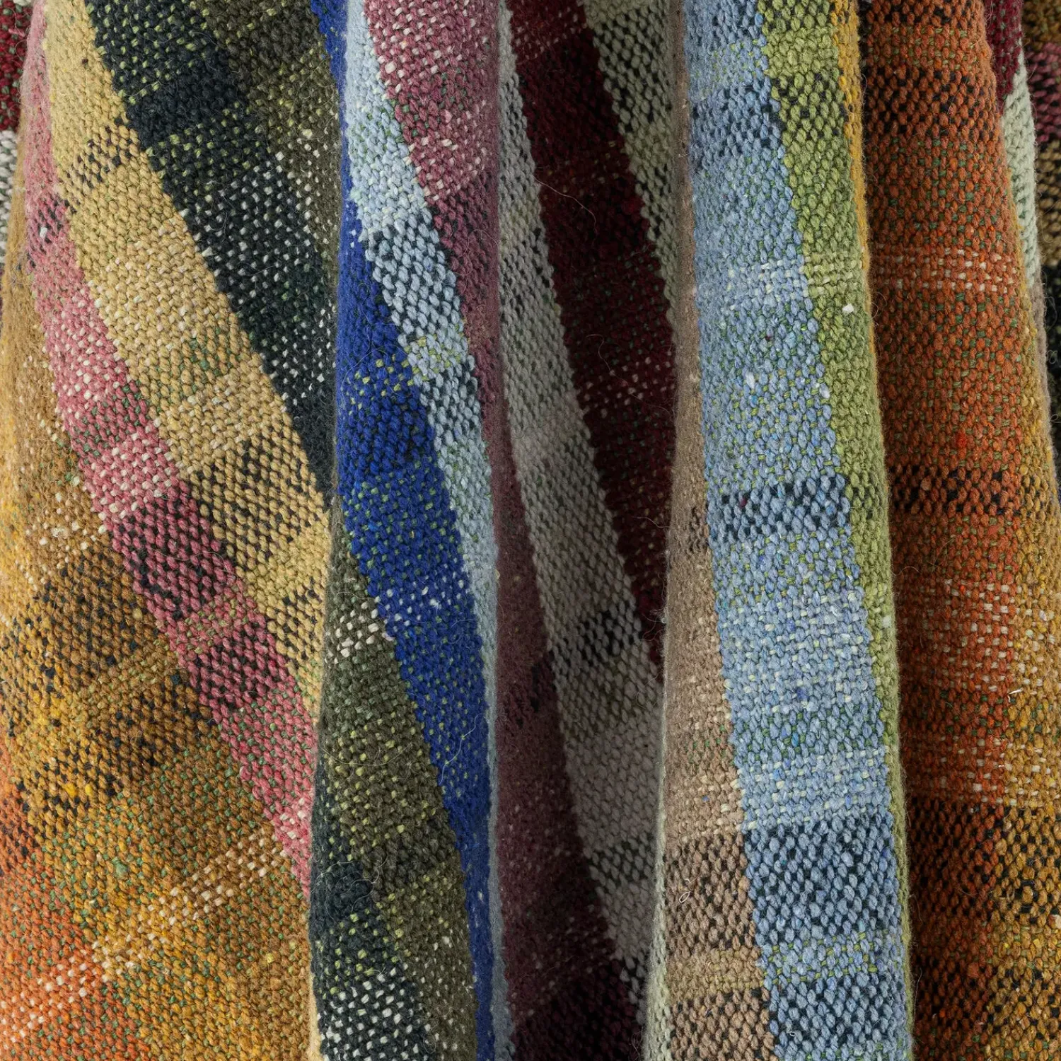 - Elmy Plaid, Orange, Genanvendt Bomuld^Bloomingville