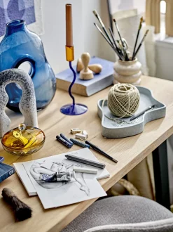 - Gate Deko, Blå, Stentøj*Bloomingville