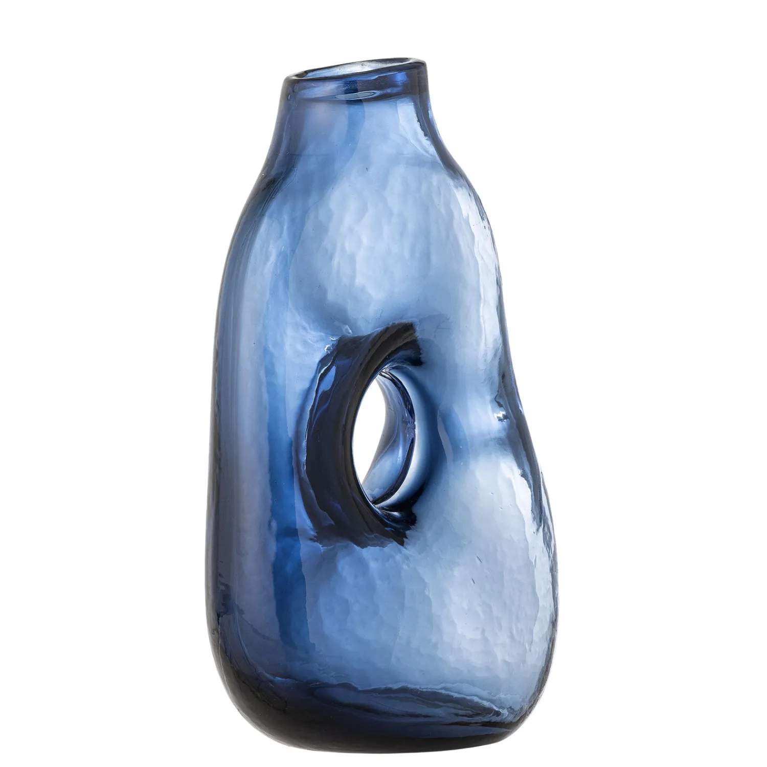 - Harri Vase, Blå, Glas^Bloomingville Clearance