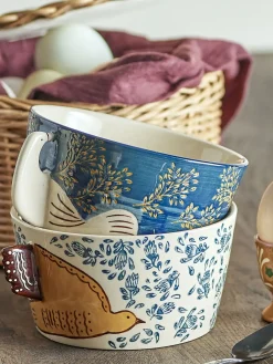 - Hezha Skål, Blå, Stentøj*Bloomingville Clearance