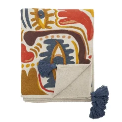 - Horus Plaid, Orange, Genanvendt Bomuld^Bloomingville Sale