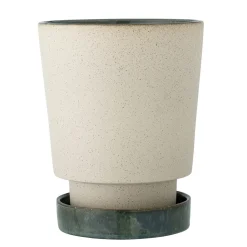 - Idril Urtepotte m/underskål, Natur, Stentøj^Bloomingville Sale