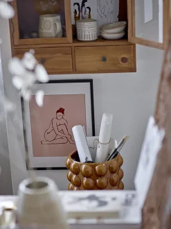 - Jona Vase, Brun, Stentøj*Bloomingville Hot