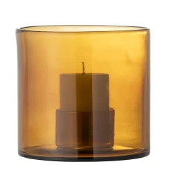 - Kahlah Lysestage, Brun, Genanvendt Glas*Bloomingville