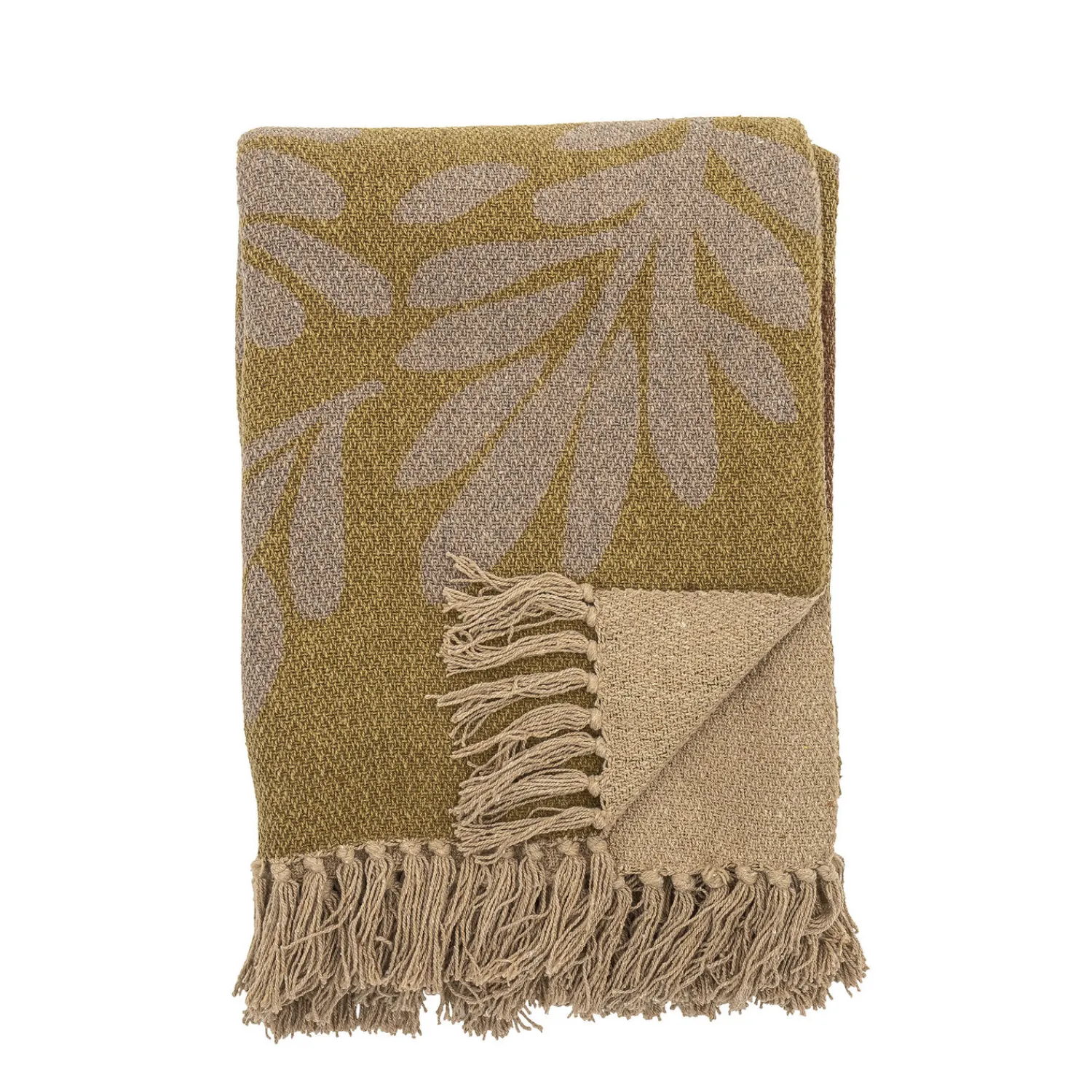 - Lark Plaid, Gul, Genanvendt Bomuld^Bloomingville Online