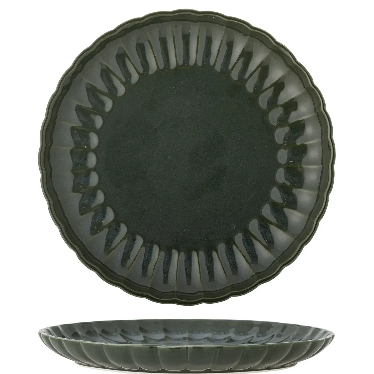 - Latina Tallerken, Grøn, Stentøj*Bloomingville Clearance