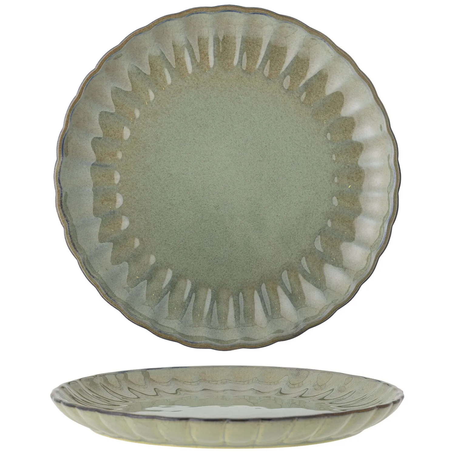 - Latina Tallerken, Grøn, Stentøj^Bloomingville New