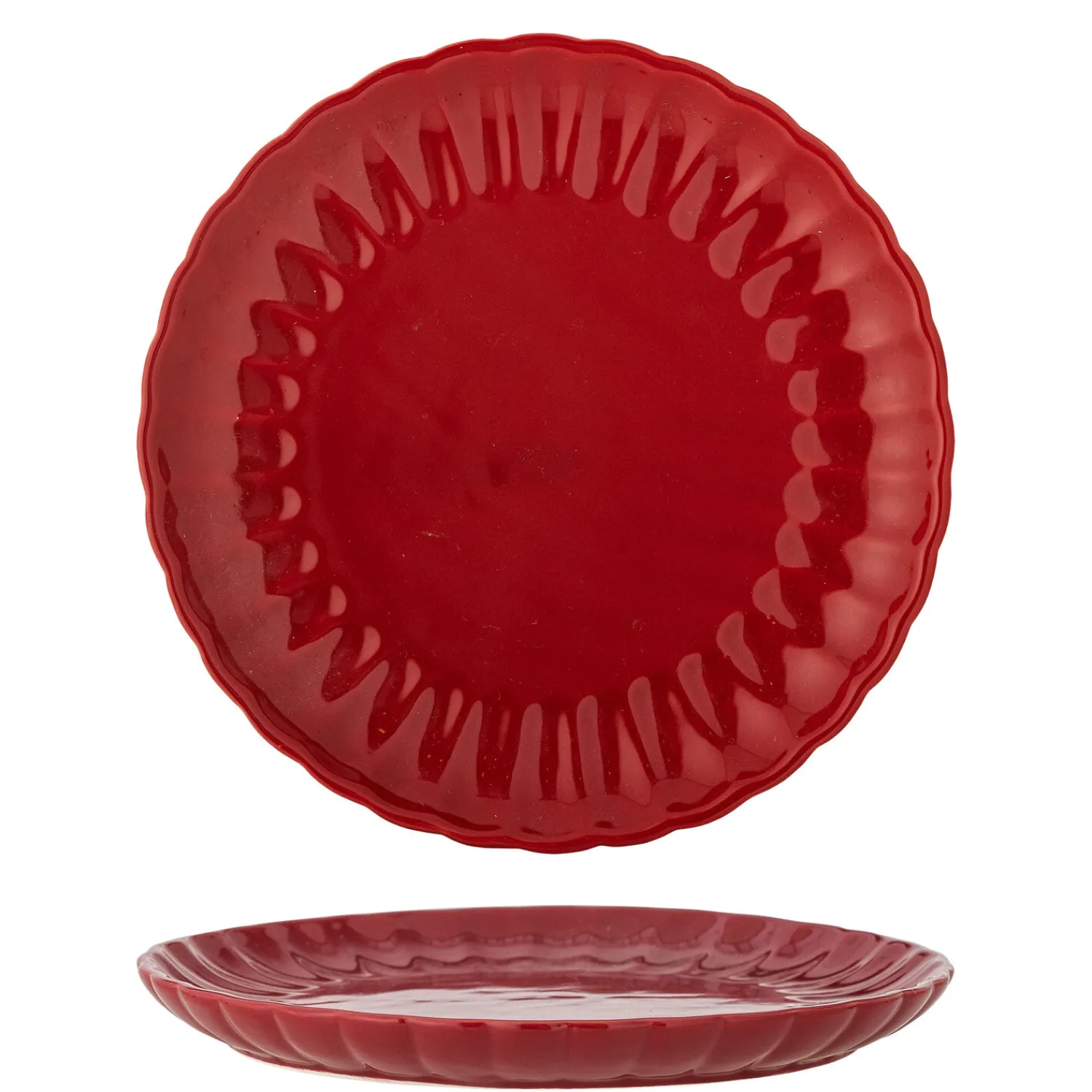 - Latina Tallerken, Rød, Stentøj*Bloomingville New