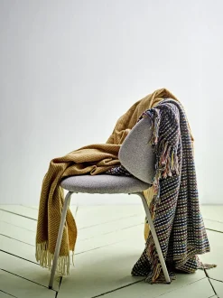 - Lazzario Plaid, Blå, Genanvendt Bomuld*Bloomingville New