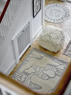 - Lomba Puf, Natur, Uld^Bloomingville