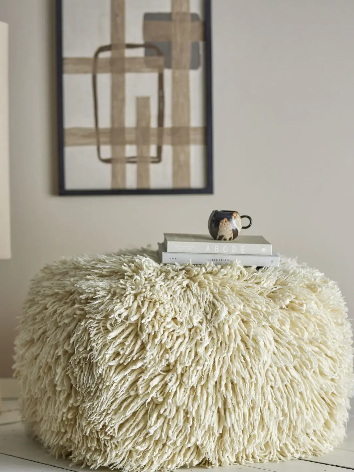 - Lomba Puf, Natur, Uld^Bloomingville