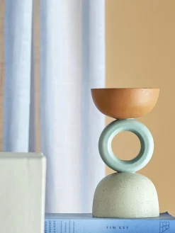 - Loretta Lysestage, Orange, Polyresin^Bloomingville Best