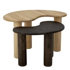 - Luppa Sofabord, Brun, Gummitræ, Mål 53x36 cm^Bloomingville Discount