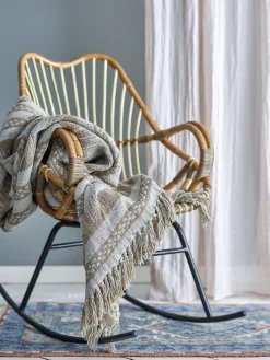 - Marmi Plaid, Brun, Genanvendt Bomuld*Bloomingville Outlet