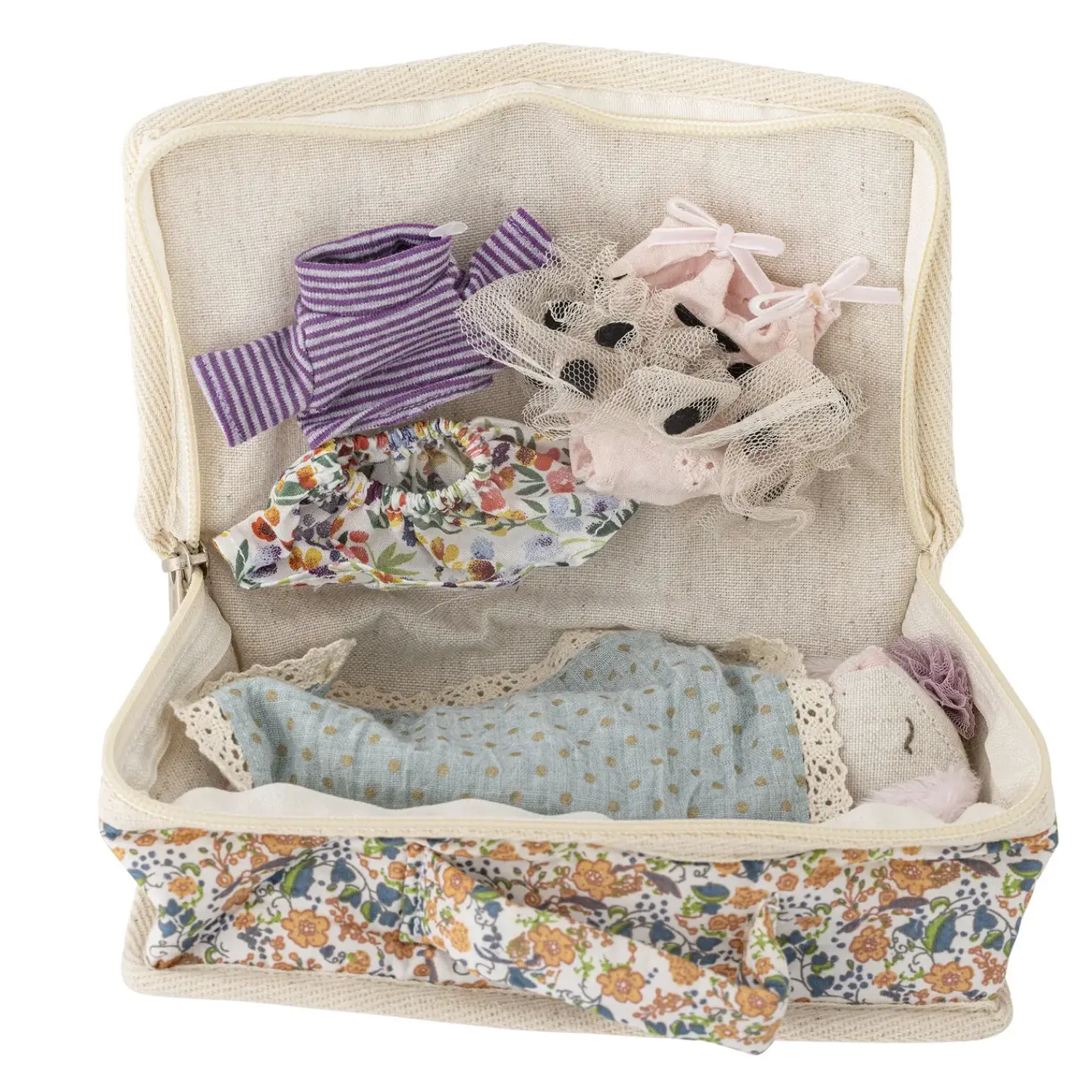 - Milly Dukke, Brun, Polyester^Bloomingville Clearance