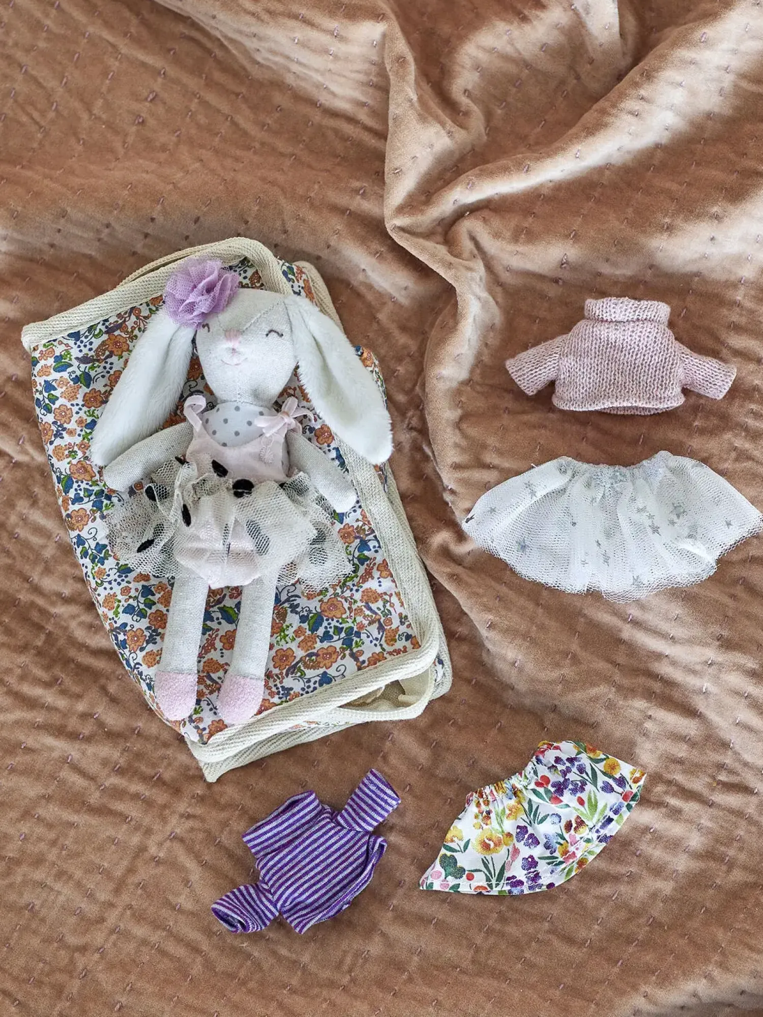 - Milly Dukke, Brun, Polyester^Bloomingville Clearance